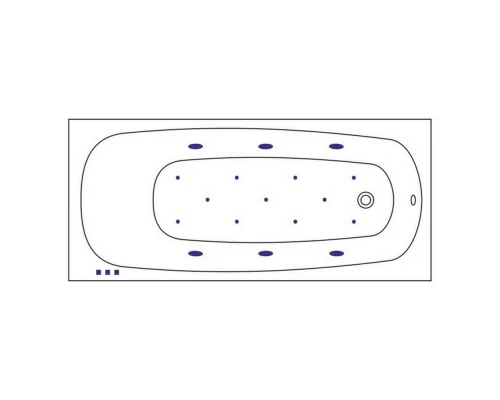 Ванна WHITECROSS Layla Slim 170x75 RELAX (белый) Elit-san.ru