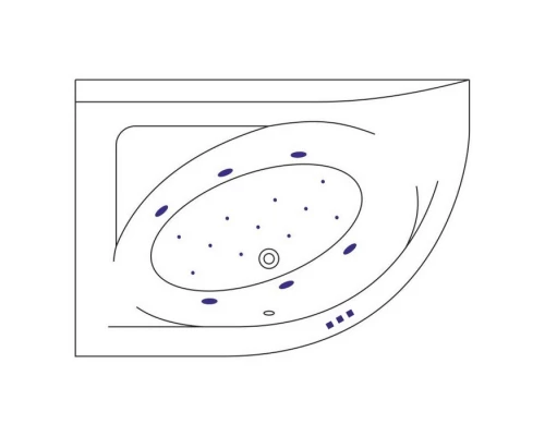 Ванна EXCELLENT Aquarella 150x100 (левая) RELAX (бронза) Elit-san.ru