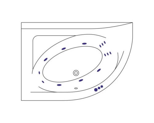 Ванна EXCELLENT Aquarella 170x110 (левая) SMART (бронза) Elit-san.ru