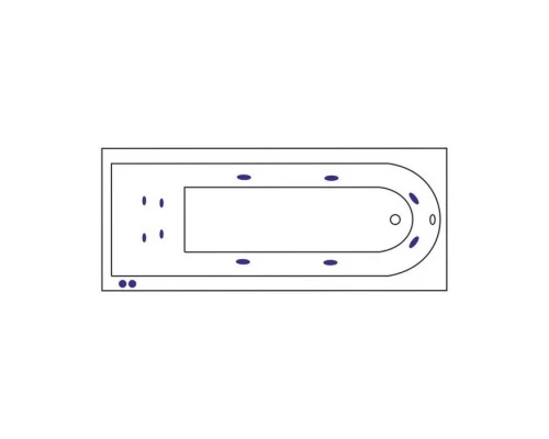 Ванна EXCELLENT Aurum Slim 150x70 HYDRO+ (хром) Elit-san.ru