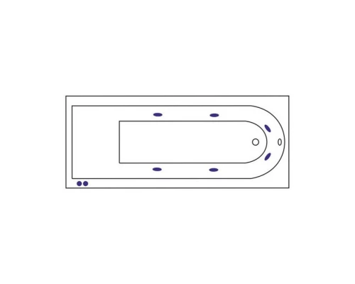 Ванна EXCELLENT Aurum Slim 170x70 HYDRO (хром) Elit-san.ru