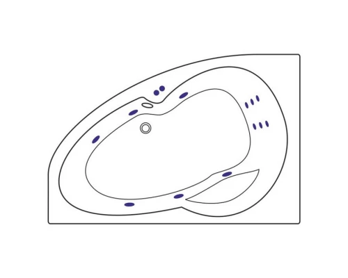 Ванна EXCELLENT Newa 160x95 (левая) LINE (хром) Elit-san.ru