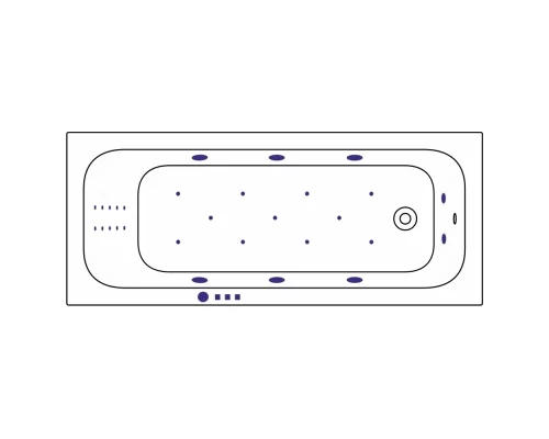 Ванна WHITECROSS Vibe 180x75 ULTRA NANO (хром) Elit-san.ru