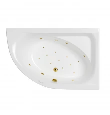 Ванна WHITECROSS Aquarella 170x110 (правая) "RELAX" (золото)