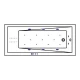 Ванна WHITECROSS Wave Slim 175x70 "ULTRA NANO" (золото)