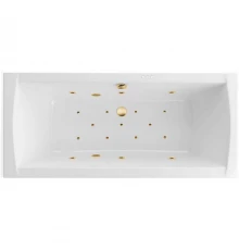 Ванна EXCELLENT Aquaria Lux Slim 180x80 "RELAX" (золото)