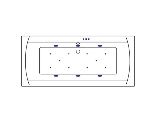 Ванна EXCELLENT Aquaria Lux Slim 180x80 RELAX (золото) Elit-san.ru