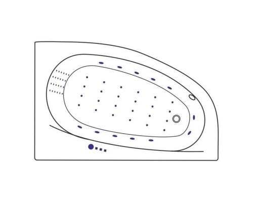 Ванна EXCELLENT Kameleon 170x110 (правая) NANO (золото) Elit-san.ru