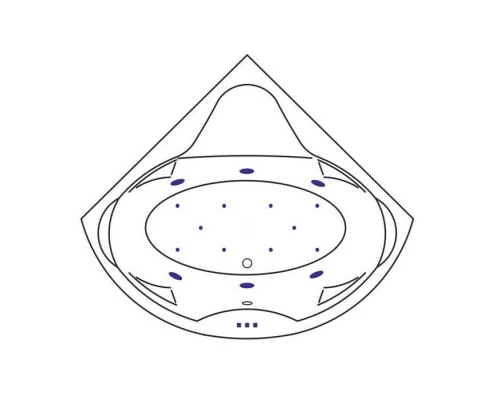 Ванна EXCELLENT Konsul 150x150 RELAX (хром) Elit-san.ru