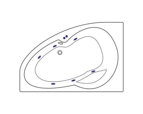 Ванна EXCELLENT Newa 160x95 (левая) SOFT (золото) Elit-san.ru