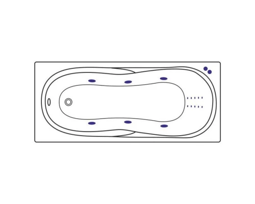 Ванна EXCELLENT Sekwana 170x75 LINE NANO (золото) Elit-san.ru