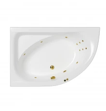 Ванна WHITECROSS Aquarella 170x110 (левая) "LINE" (золото)