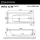 Ванна WHITECROSS Wave Slim 175x70 "SOFT" (золото)