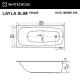 Акриловая гидромассажная ванна 180x80 см Whitecross Layla Slim 0122.180080.100.LINE.BR Elit-san.ru