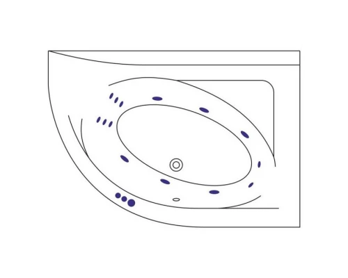 Ванна EXCELLENT Aquarella 170x110 (правая) SMART (бронза) Elit-san.ru