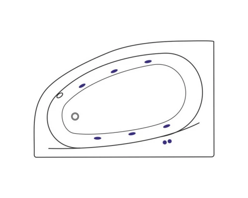 Ванна EXCELLENT Kameleon 170x110 (левая) SOFT (золото) Elit-san.ru