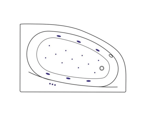 Ванна EXCELLENT Kameleon 170x110 (правая) "RELAX" (белый)