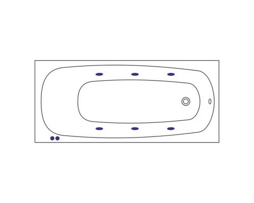 Акриловая гидромассажная ванна 180x80 см Whitecross Layla 0102.180080.100.SOFT.BR Elit-san.ru