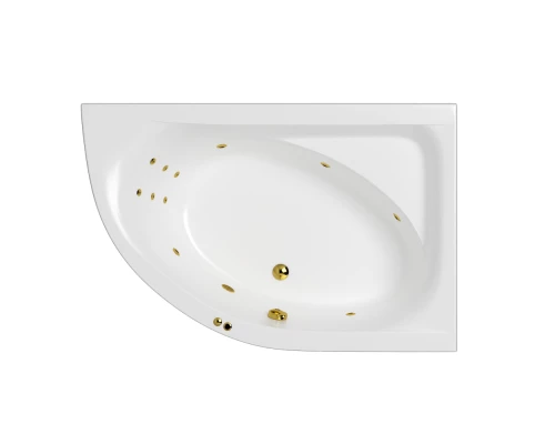 Ванна WHITECROSS Aquarella 170x110 (правая) "LINE" (золото)