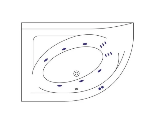 Ванна EXCELLENT Aquarella 170x110 (левая) LINE (бронза) Elit-san.ru