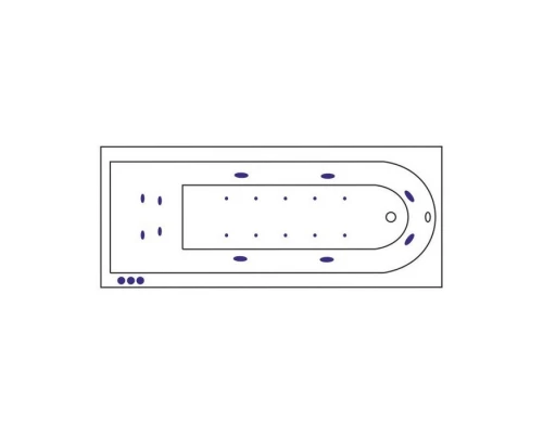 Ванна EXCELLENT Aurum Slim 150x70 LUX (хром) Elit-san.ru