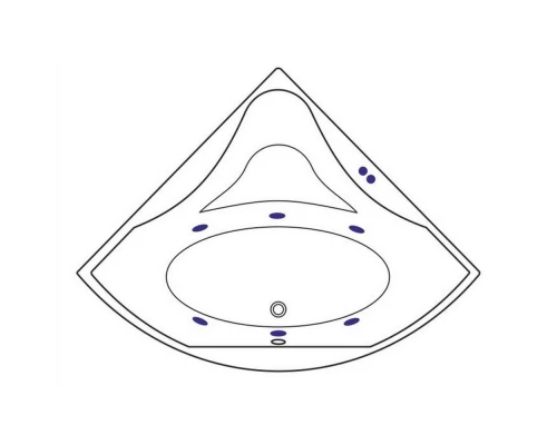 Ванна EXCELLENT Glamour 150x150 SOFT (золото) Elit-san.ru