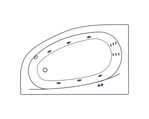 Ванна EXCELLENT Kameleon 170x110 (левая) "LINE" (белый)