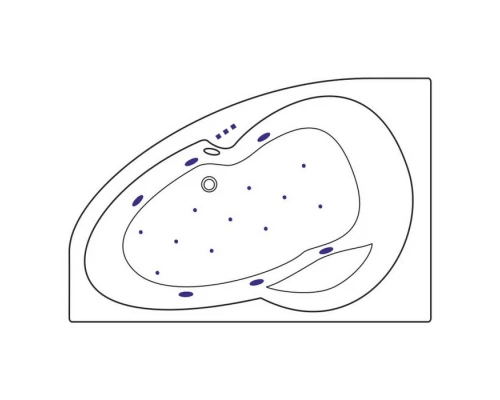 Ванна EXCELLENT Newa 160x95 (левая) RELAX (хром) Elit-san.ru