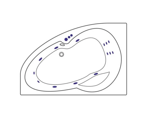 Ванна EXCELLENT Newa 160x95 (левая) SMART (хром) Elit-san.ru