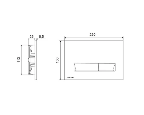 Клавиша EXCELLENT Platto (хром) Elit-san.ru