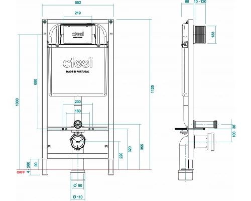 Инсталляция CTESI Solid для унитаза Elit-san.ru