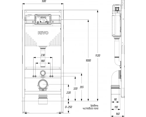 Инсталляция RIVO Set А для унитаза
