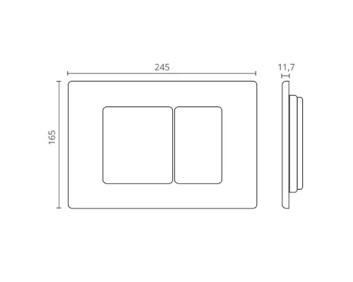 Клавиша CTESI Steel (нерж. сталь) Elit-san.ru