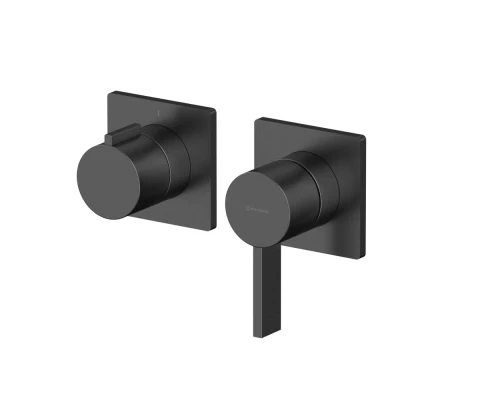Внешняя часть смесителя на 2 потребителя WHITECROSS XT1442GM (оружейная сталь)