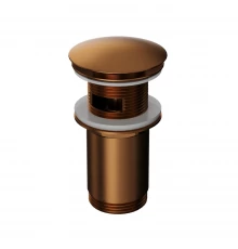 Донный клапан WHITECROSS A706CPB для умывальника, клик-клак (брашированная медь)