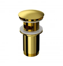 Донный клапан WHITECROSS для умывальника, клик-клак (золото)