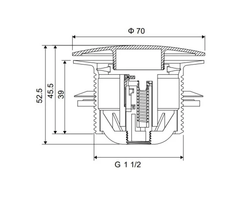 Донный клапан Excellent для ванны, click-clack, черный матовый, ARIN.3485.01BL Elit-san.ru