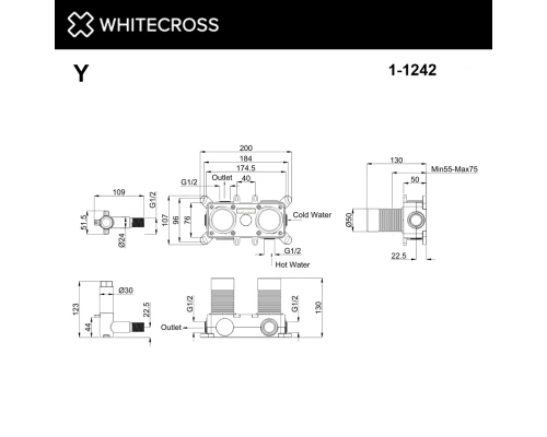 Встраиваемая часть WHITECROSS Y1242
