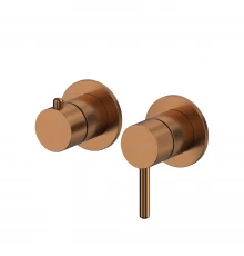 Внешняя часть смесителя на 2 потребителя WHITECROSS Y1242CPB (брашированная медь)