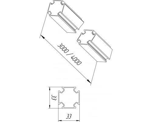 Профиль монтажный алюминиевый 4 метра RIVO Fix