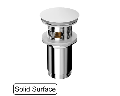 Донный клапан WHITECROSS A706WHS для умывальника, клик-клак (белый мат)