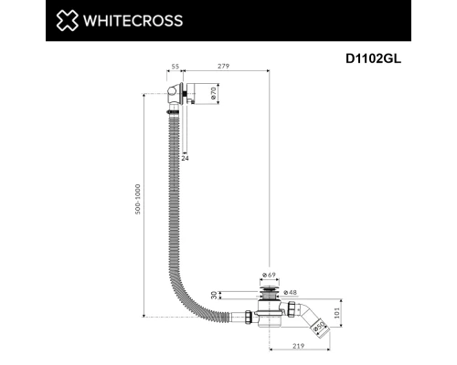 Слив-перелив WHITECROSS FILL (золото)