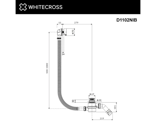 Слив-перелив WHITECROSS FILL (брашированный никель)