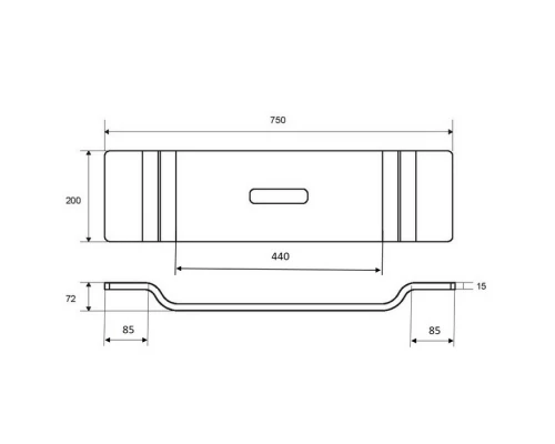 Полка на ванну изогнутая EXCELLENT ZEN Elit-san.ru