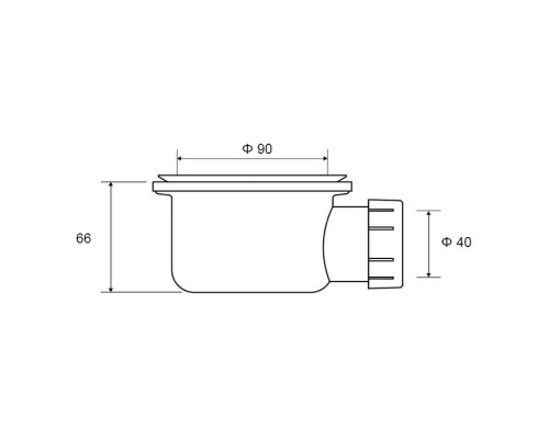 Сифон для поддона Excellent Zero без крышки, хром, INEX.1616.90 Elit-san.ru