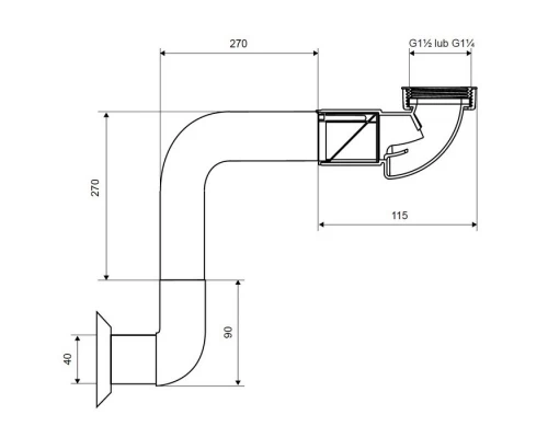 Сифон для раковины и биде Excellent с трубой, белый, INPU.8075536P.WH Elit-san.ru