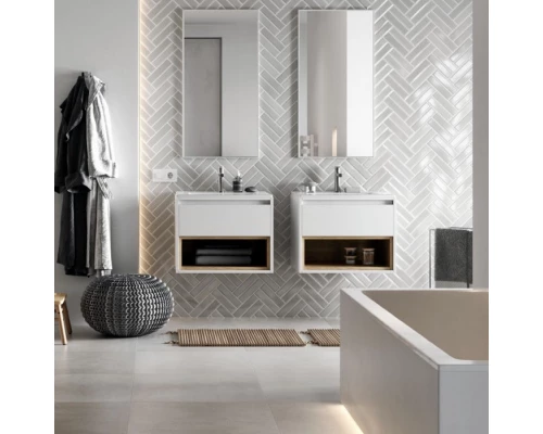 Зеркало прямоугольное EXCELLENT Kuadro 100x50 (белый мат) Elit-san.ru