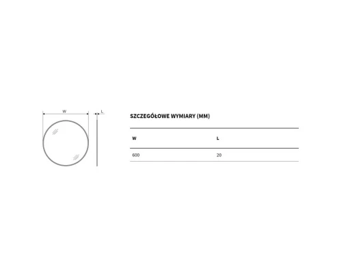 Зеркало круглое EXCELLENT Virro D=60 (белый мат) Elit-san.ru