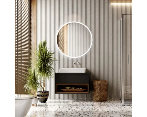 Зеркало круглое EXCELLENT Lumiro D=60 (белый мат) Elit-san.ru