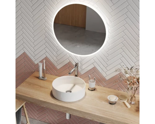 Зеркало круглое EXCELLENT Lumiro D=60 (белый мат) Elit-san.ru